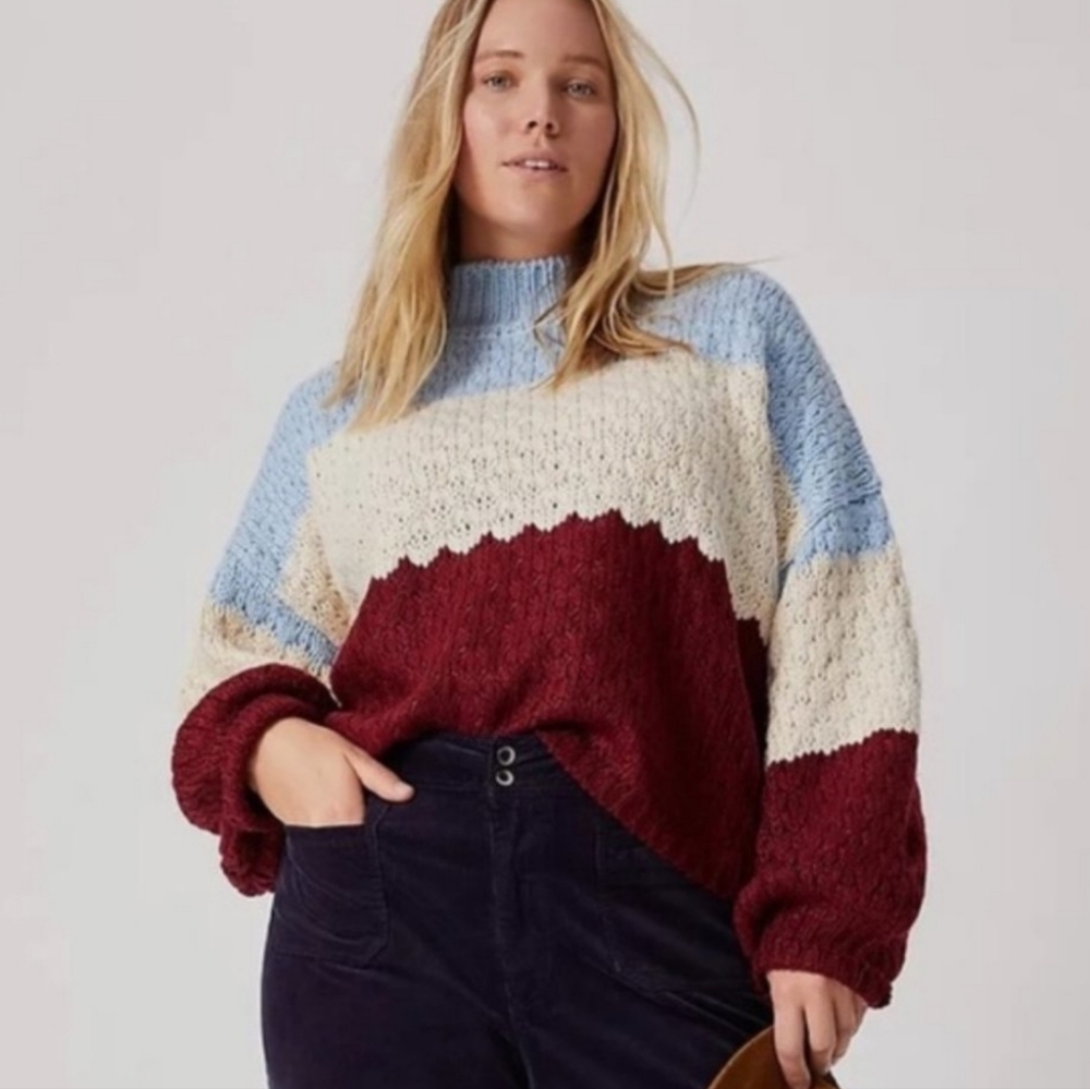 NWT Women's KORI America Color blocked Sweater, M/L